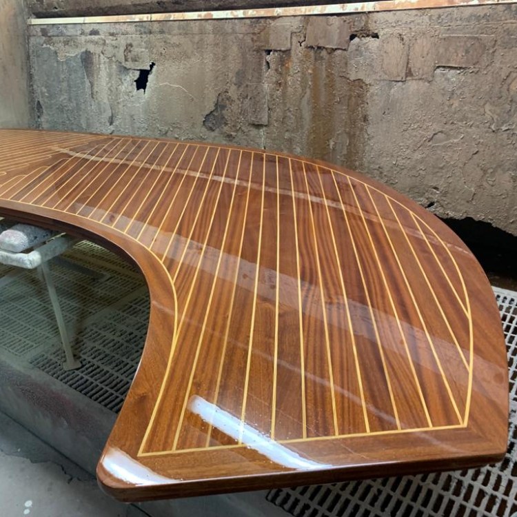 Mahogany and maple office&nbsp;table